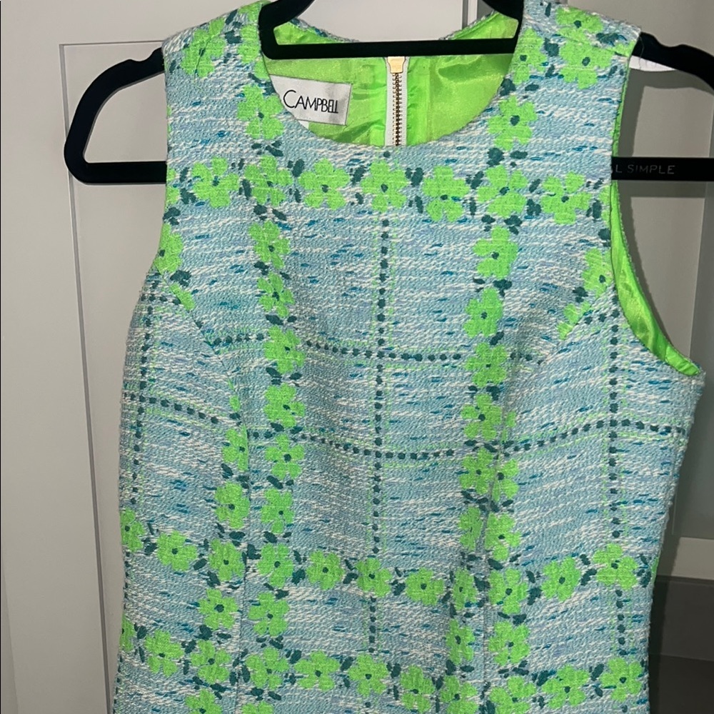 Sara Campbell Green and Blue Sleeveless Sheath Dress - Picture 5 of 5